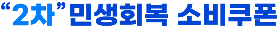 2차 민생회복 소비쿠폰